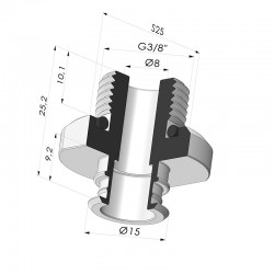 Einschraubstutzen 3/8G