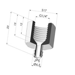 Abtrennbarer Halter IG G1/4"