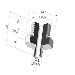 Abtrennbarer Halter AG G1/4"