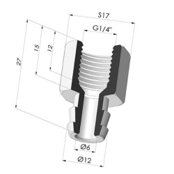 Abtrennbarer Halter IG G1/4"