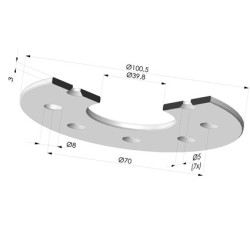 Scheibe für Halter 9TTG12A - Alu