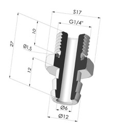 Abtrennbarer Halter AG G1/4"