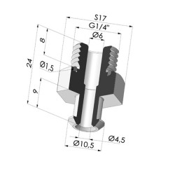 Abtrennbarer Halter AG G1/4"