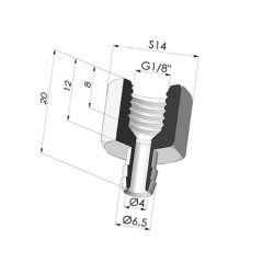 Abtrennbarer Halter IG G1/8"