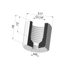Adapter - IG G1/4" - IG M6