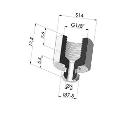 Abtrennbarer Halter IG G1/8"