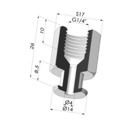 Inserto a resca  Femmina G1/4"