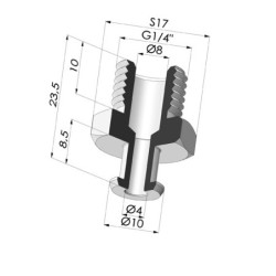 Abtrennbarer Halter AG G1/4"