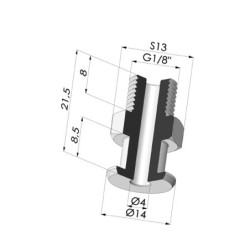 Abtrennbarer Halter AG G1/8"