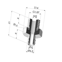 Abtrennbarer Halter AG G1/8"