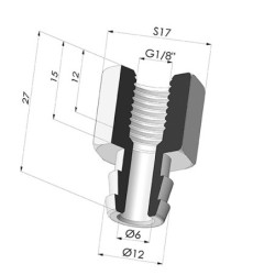 Abtrennbarer Halter IG G1/8"