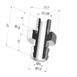 Abtrennbarer Halter AG G1/8"