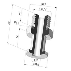Fest montierter AG G1/4"