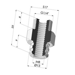 Abtrennbarer Halter AG G1/4"