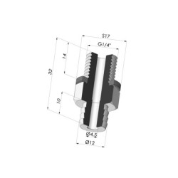 Abtrennbarer Halter AG G1/4"