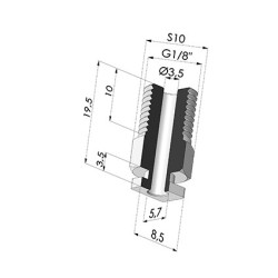Abtrennbarer Halter AG1/8G