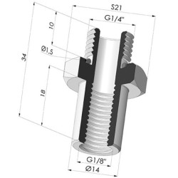 Fest montierter Halter AG G1/4"