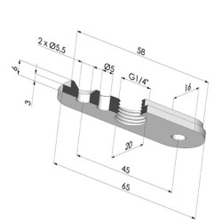 Platte für Sauggreifer Serie 4BO