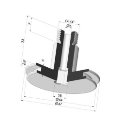 Insert démontable mâle G1/4"