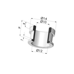 Niet für Halter 9G18A - Aluminium