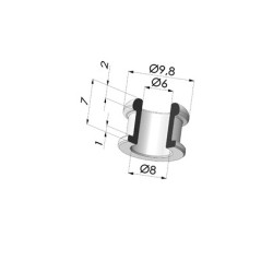 Niet für Halter 9M18A - Aluminium