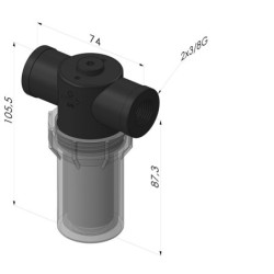 Filtre cuve plastique série FV PI - Filtration 5µm