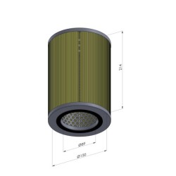 Cartouche pour Filtre FVA 212 - Øext 150MM