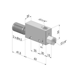 Einstufenejektor Serie  VT - 91% Vakuum
