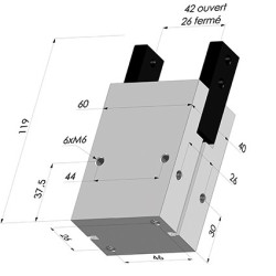 Pince Serrage Parallèle Série NOV DP - Double effet