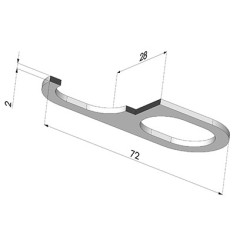 Verstärkung Lippe Sauggreifer 4BO 72X28MM