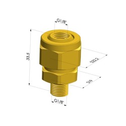 Kugelgelenk Serie RO - G1/8"-AG - G1/8"-IG