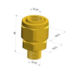 Kugelgelenk Serie RO - G1/4"-AG - G1/4"-IG