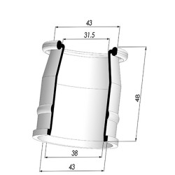 Packtulpe - ØAuß 43MM - ØIn. 38MM - H 48MM