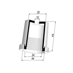 Packtulpe - ØAuß 44MM - ØIn. 34MM - H 45MM