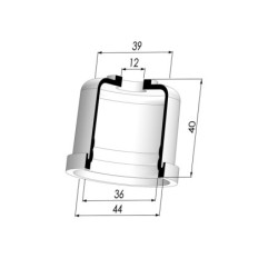 Packtulpe - ØAuß 44MM - ØIn. 36MM - H 40MM