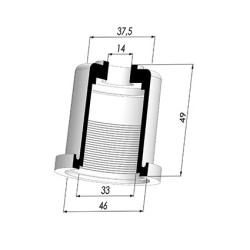Packtulpe - ØAuß. 46MM - ØIn. 33MM - H 49MM