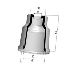 Membrane - Øext 48MM - Øint 40MM - H 55MM