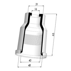 Packtulpe - ØAuß 48MM - ØIn. 40MM - H 65MM