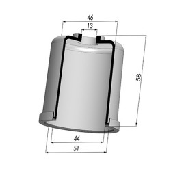 Membrane - Øext 51MM - Øint 44MM - H 58MM