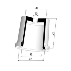 Packtulpe - ØAuß 52MM - ØIn. 42MM - H 47MM