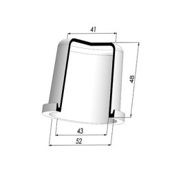 Packtulpe - ØAuß 52MM - ØIn. 43MM - H 48MM