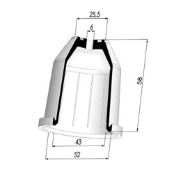 Packtulpe - ØAuß 52MM - ØIn. 43MM - H 58MM