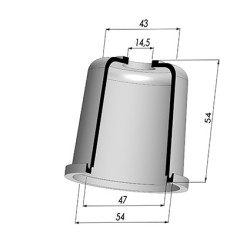 Packtulpe - ØAuß 54MM - ØIn. 47MM - H 53MM