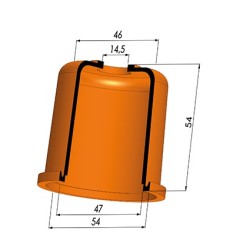Packtulpe - ØAuß 54MM - ØIn. 47MM - H 53MM