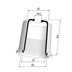 Packtulpe - ØAuß 54MM - ØIn. 47MM - H 54MM