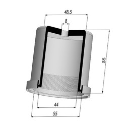 Packtulpe - ØAuß 55MM - ØIn. 44MM - H 55MM