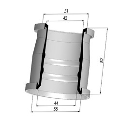 Packtulpe - ØAuß 55MM - ØIn. 45MM - H 57MM