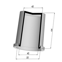 Packtulpe - ØAuß 55MM - ØIn. 45MM - H 64MM