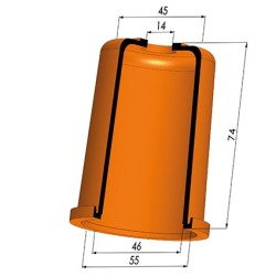 Packtulpe - ØAuß 55MM - ØIn. 46MM - H 74MM