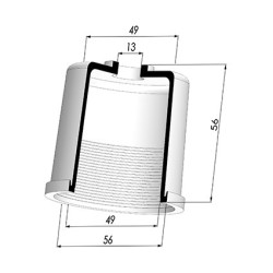 Packtulpe - ØAuß 56MM - ØIn. 49MM - H 56MM